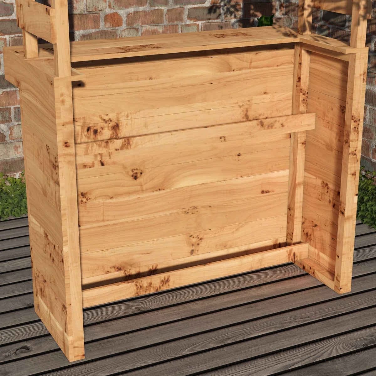 Home & Garden Bars Large Rustic Wooden Garden Bar with Roof