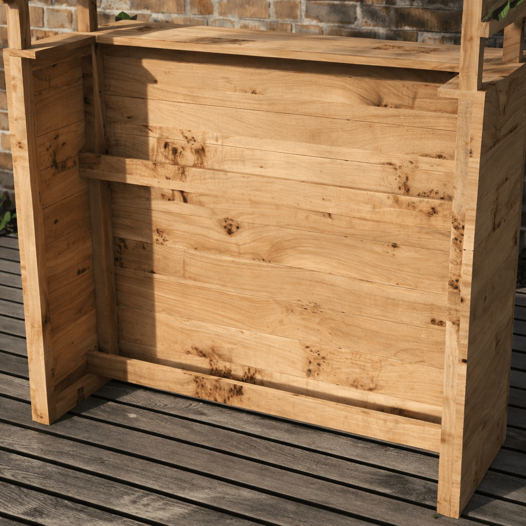 Home & Garden Bars Large Rustic Wooden Garden Bar with Roof