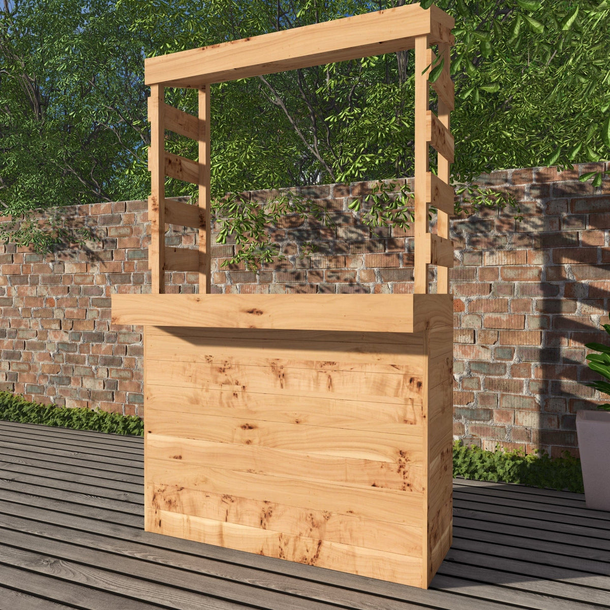 Home & Garden Bars Large Rustic Wooden Garden Bar with Roof