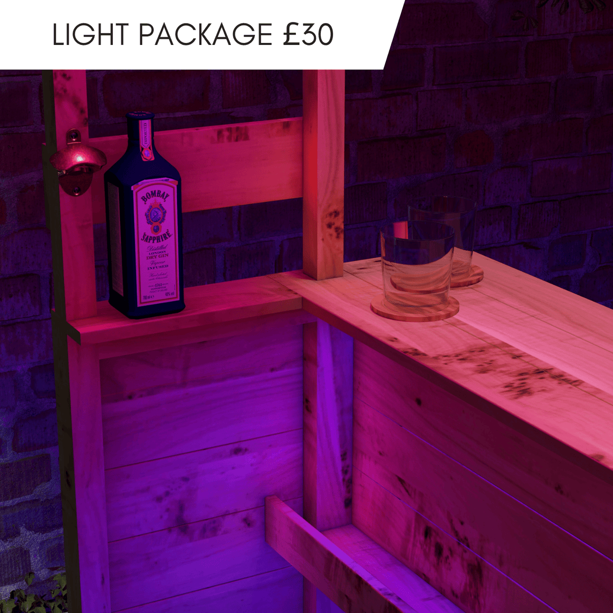 Home & Garden Bars Large Rustic Wooden Garden Bar with Roof