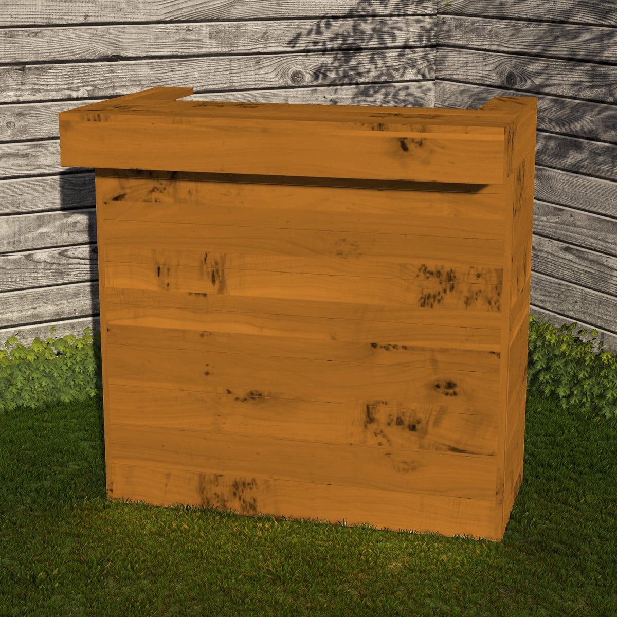 Home & Garden Bars Oak Rustic Wooden Pallet Bar - 100cm