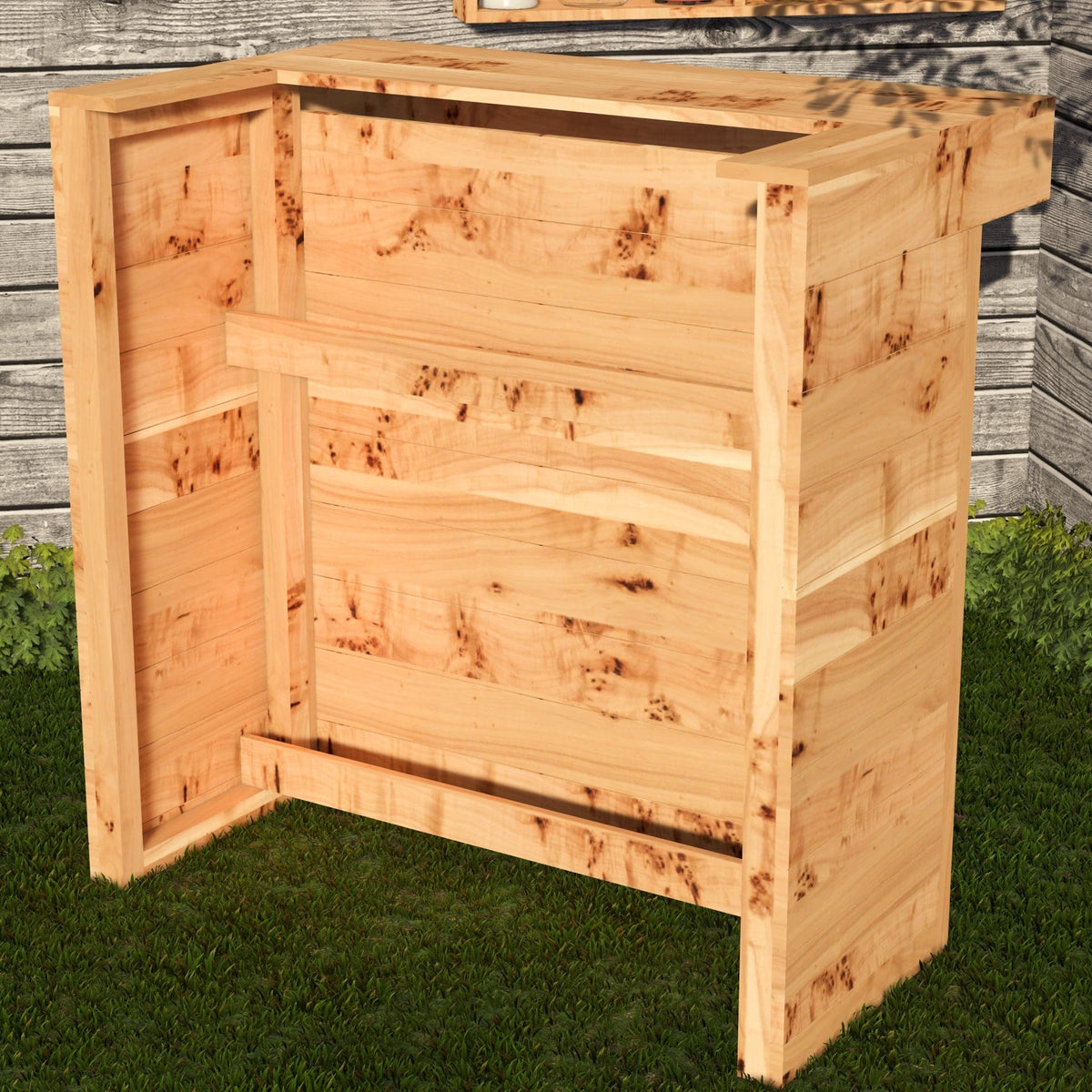 Home & Garden Bars Rustic Wooden Pallet Bar - 100cm