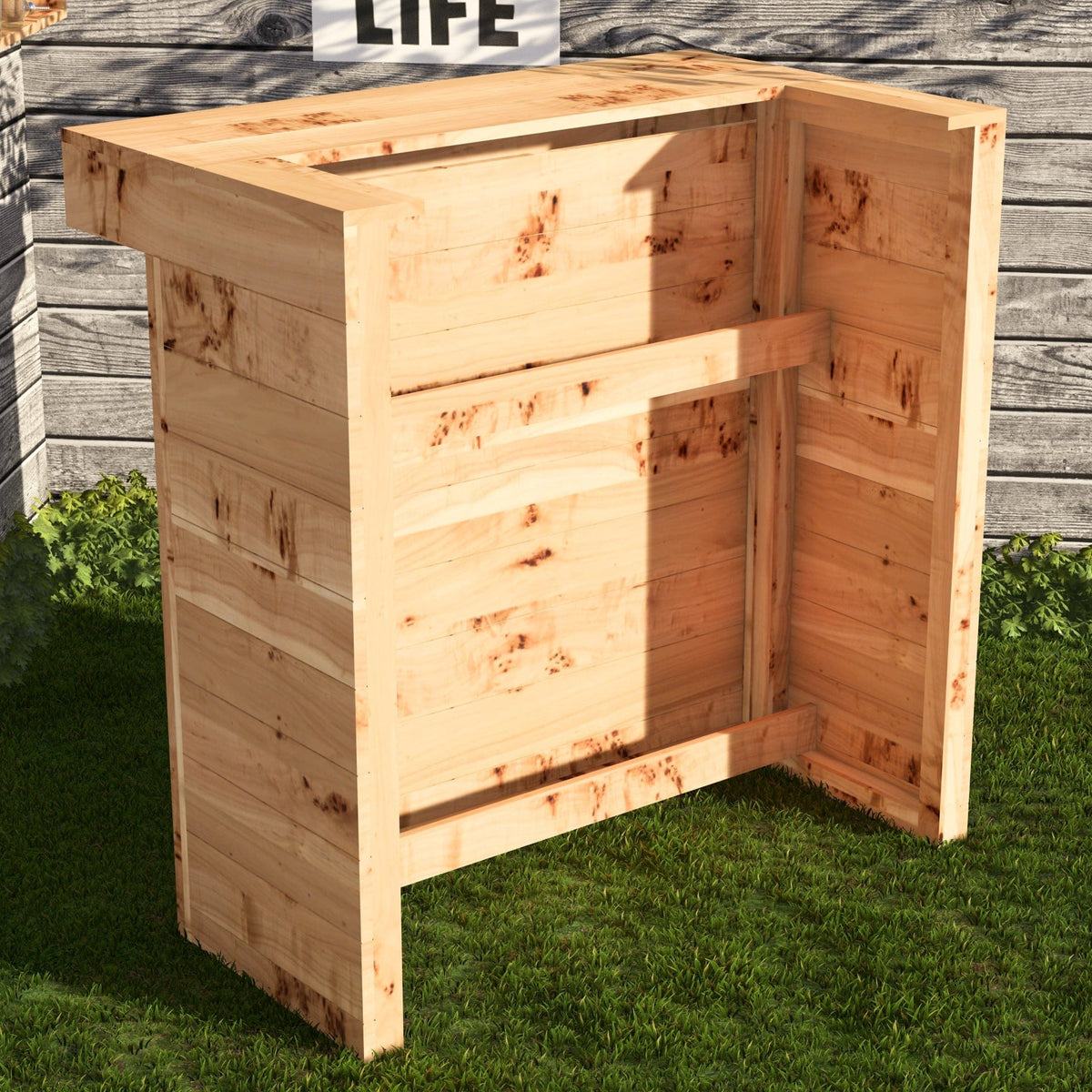 Home & Garden Bars Rustic Wooden Pallet Bar - 100cm