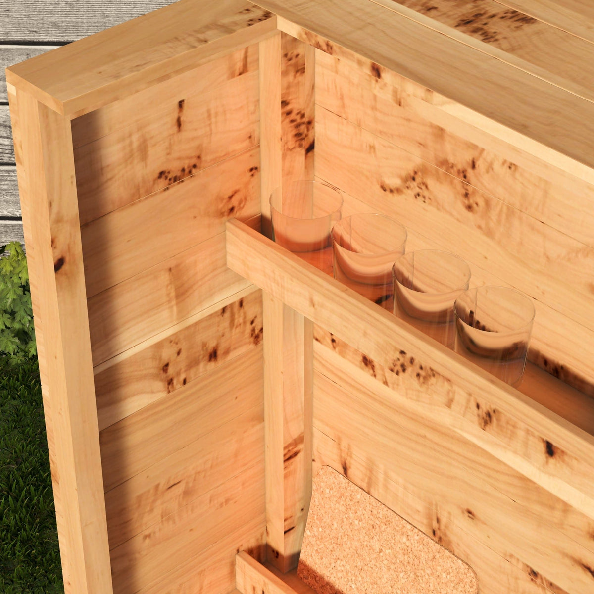 Home & Garden Bars Rustic Wooden Pallet Bar - 100cm