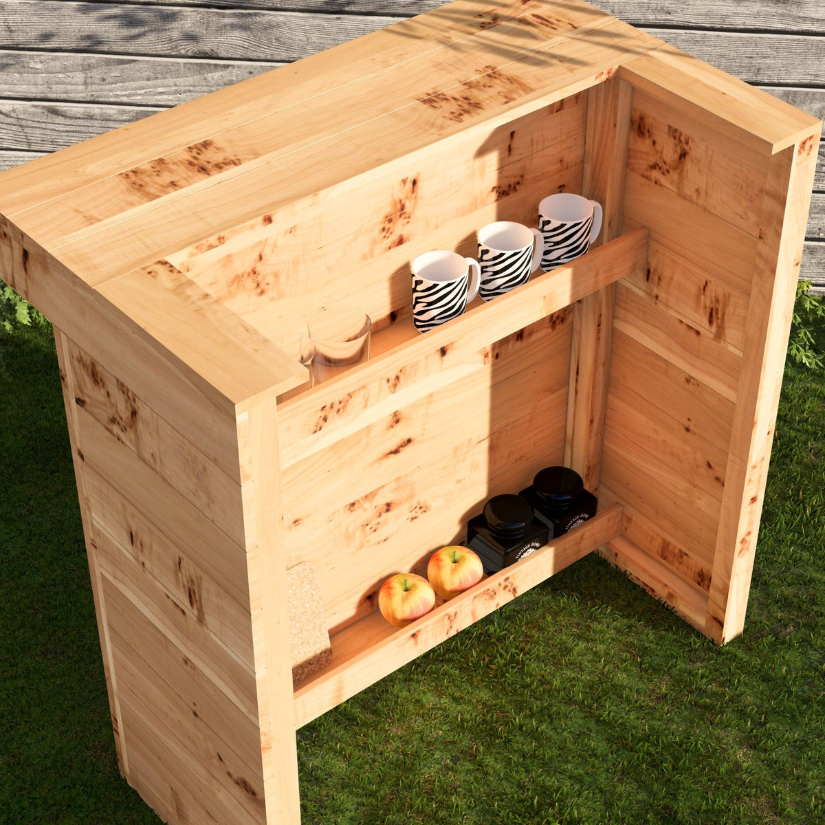 Home & Garden Bars Rustic Wooden Pallet Bar - 100cm