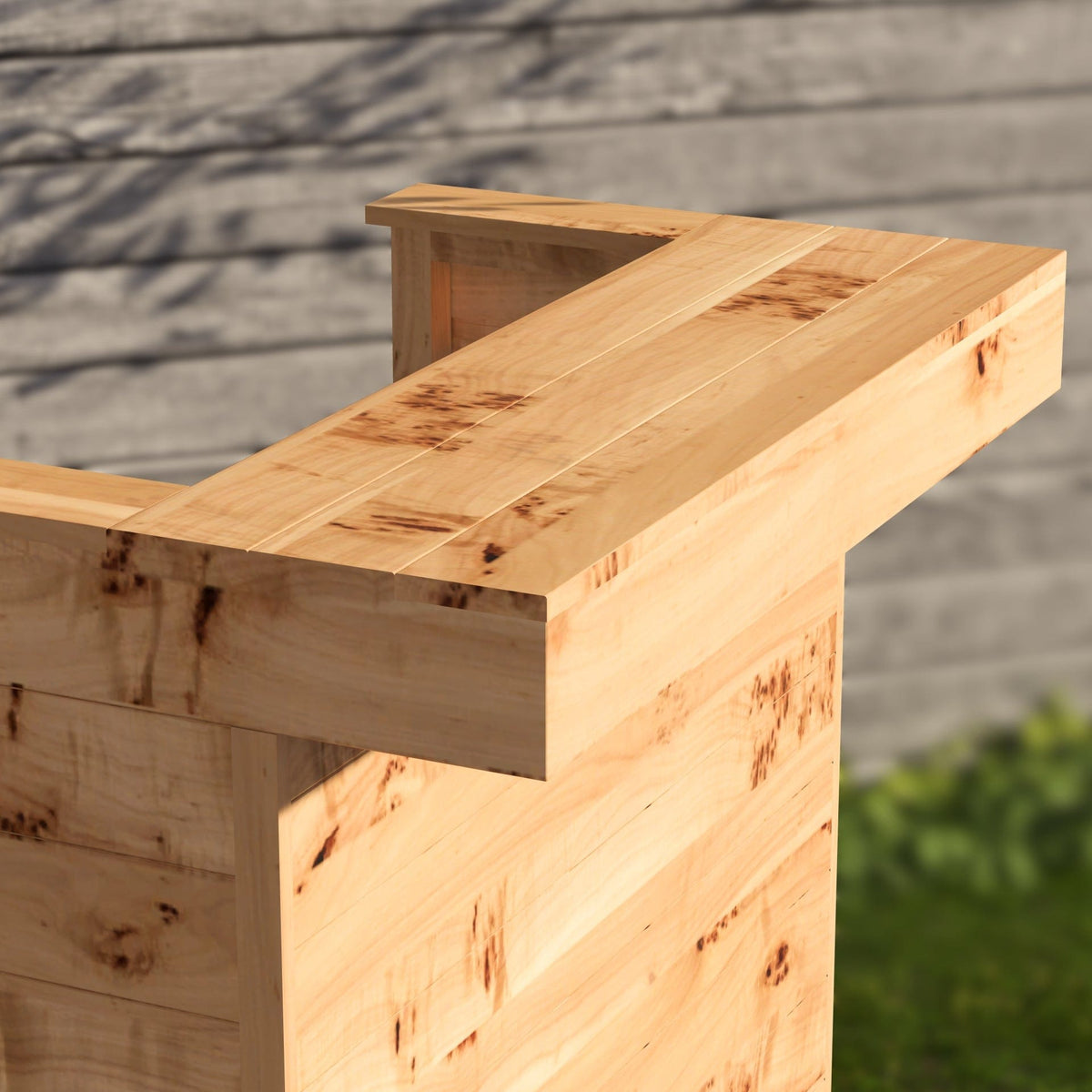 Home & Garden Bars Rustic Wooden Pallet Bar - 100cm