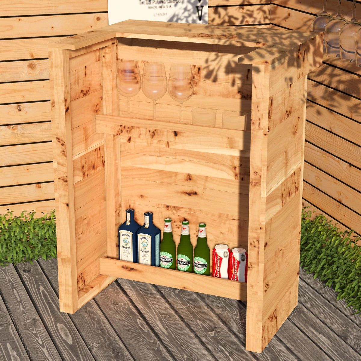Home & Garden Bars Rustic Wooden Pallet Bar - 80cm