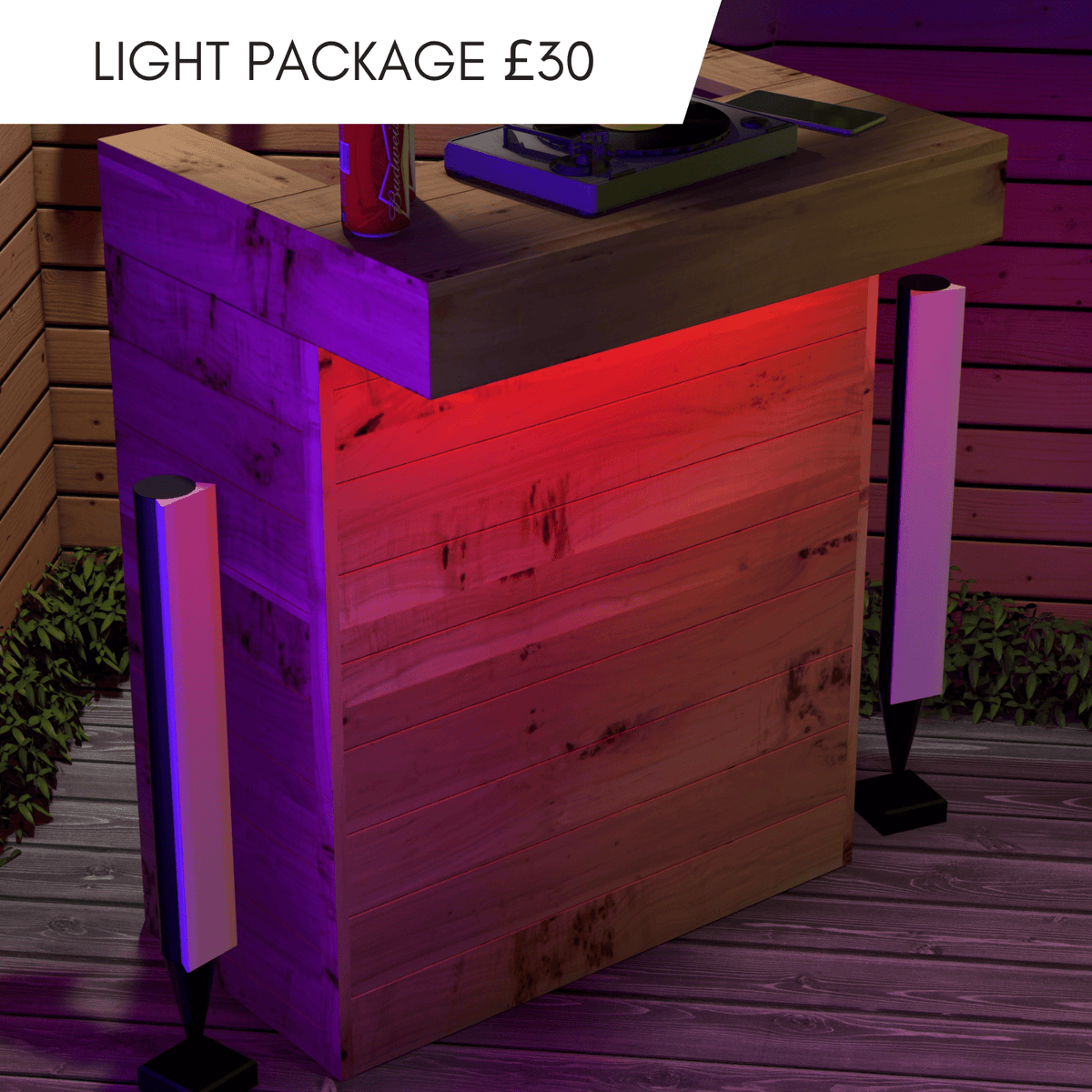 Home & Garden Bars Rustic Wooden Pallet Bar - 80cm
