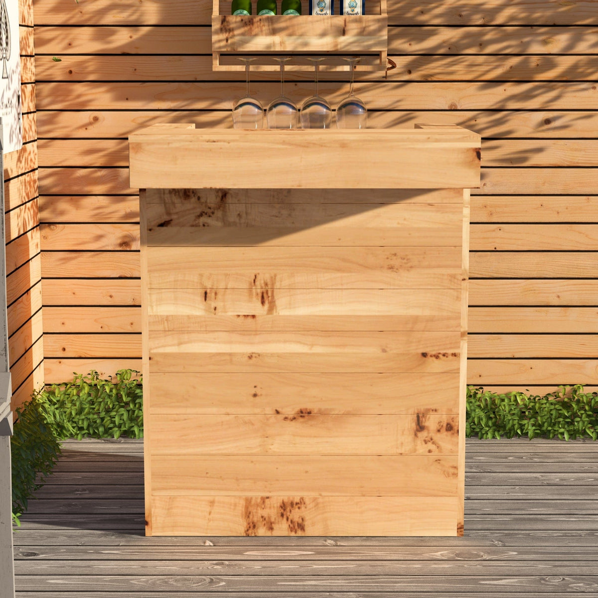 Home & Garden Bars Rustic Wooden Pallet Bar - 80cm