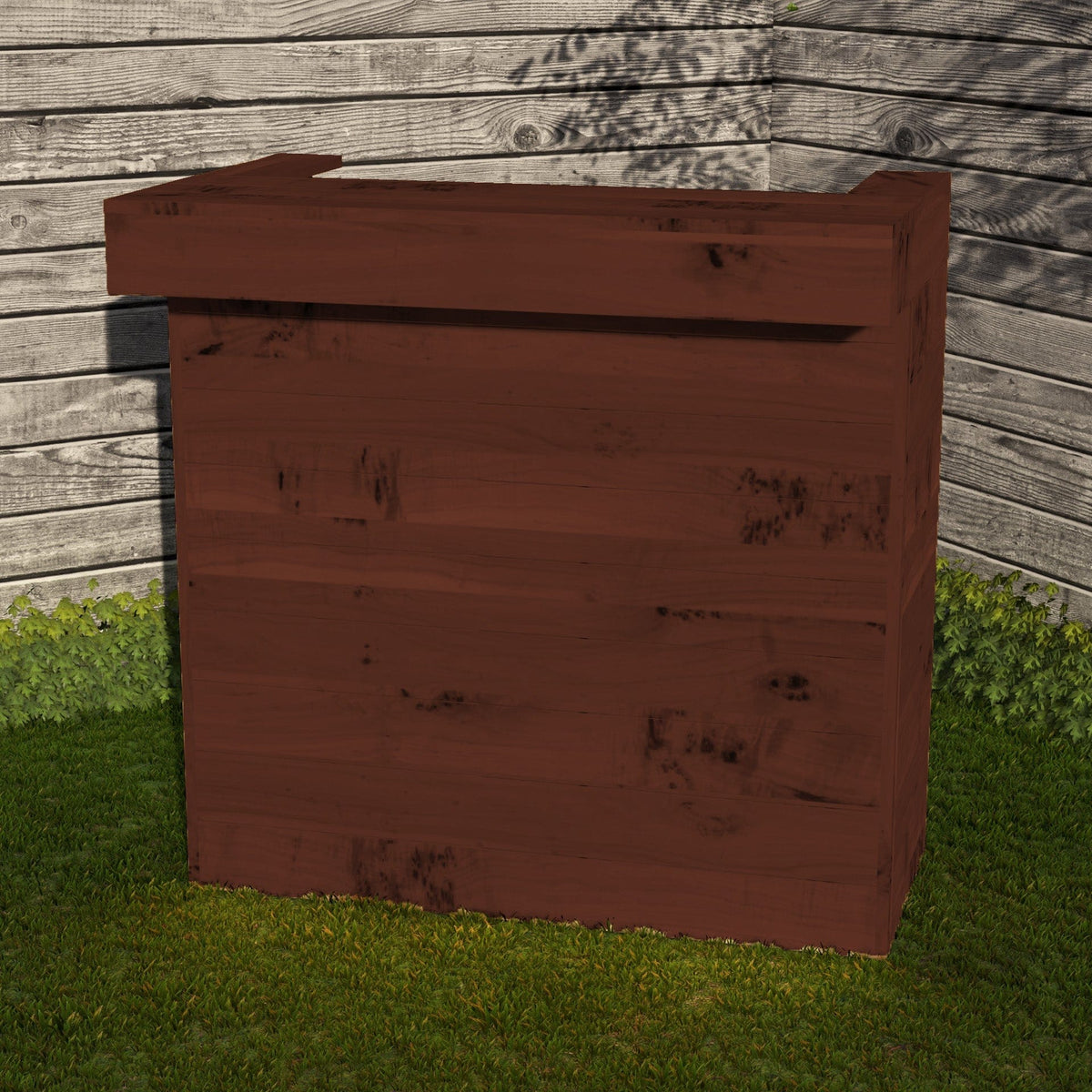 Home & Garden Bars Walnut Rustic Wooden Pallet Bar - 100cm