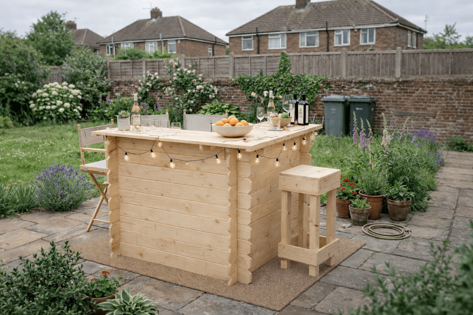 Home & Garden Bars Wooden Interlock Corner Bar