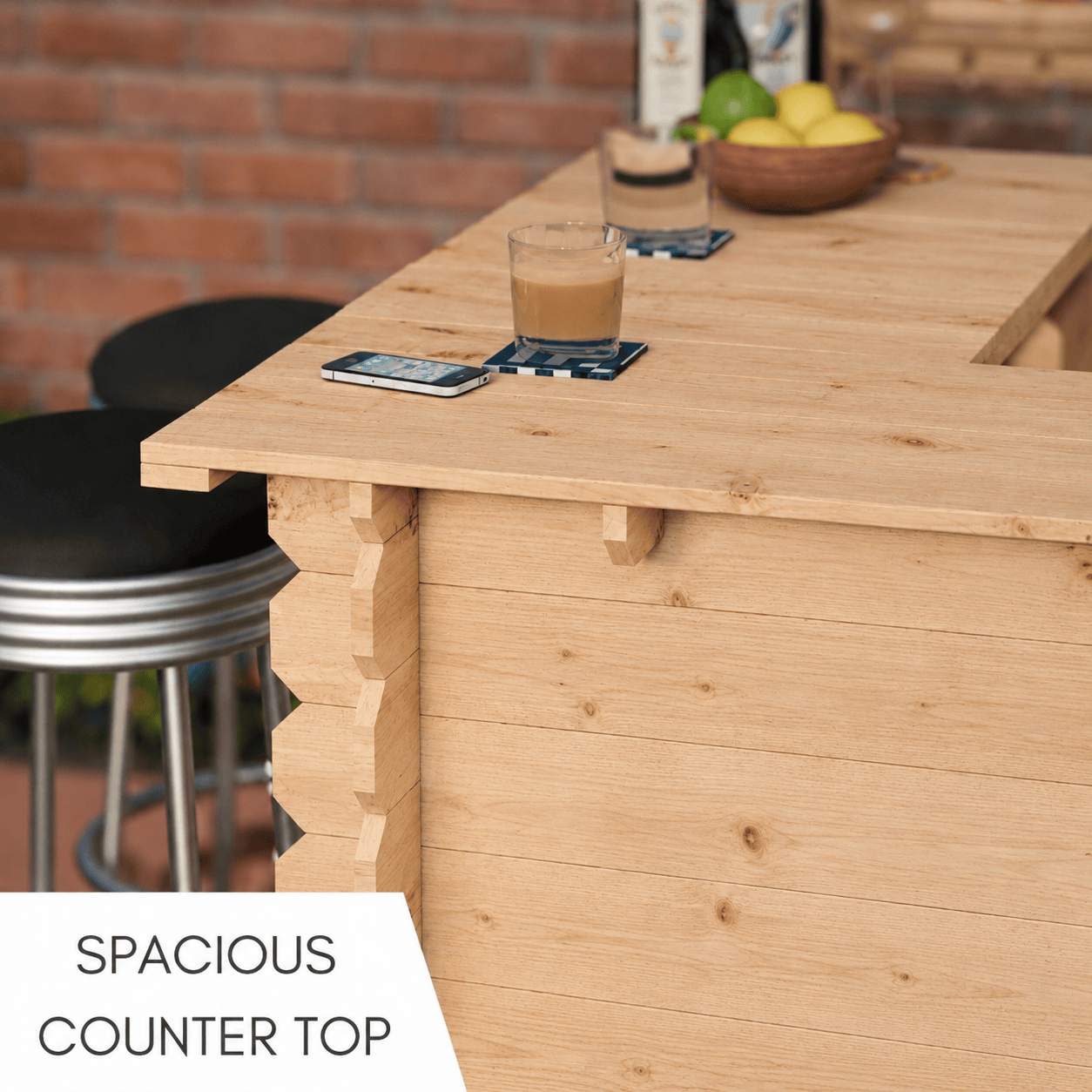 Home & Garden Bars Wooden Interlock Corner Bar