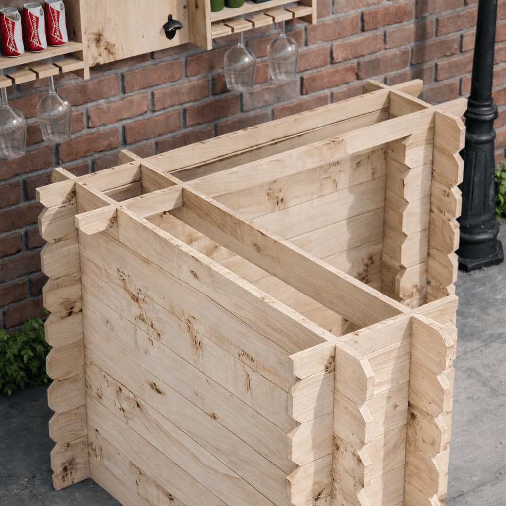 Home & Garden Bars Wooden Interlock Corner Bar
