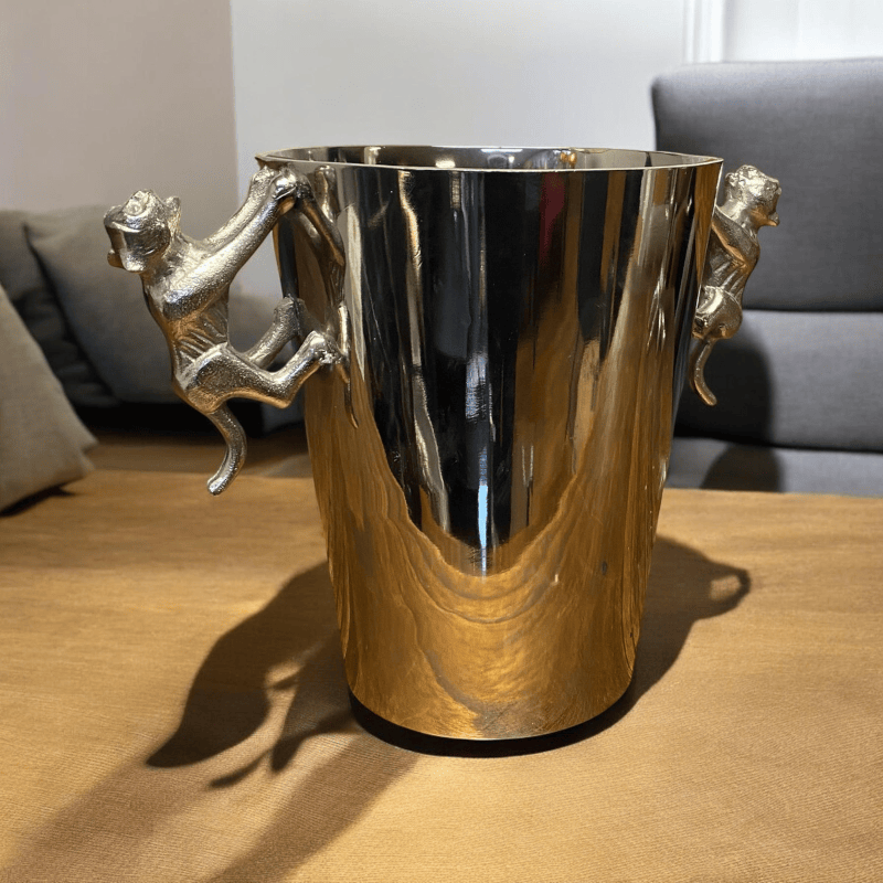 Ice Bucket 23Cm Aluminium Leopard Champagne Bucket