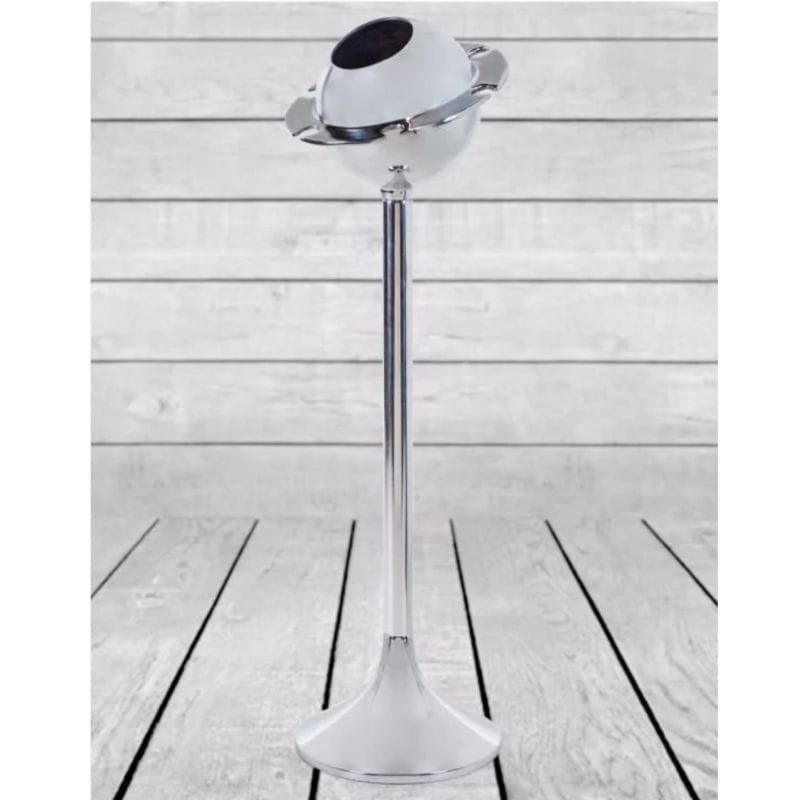 Ice Bucket Polished Aluminium Floor Standing Saturn Ice Bucket