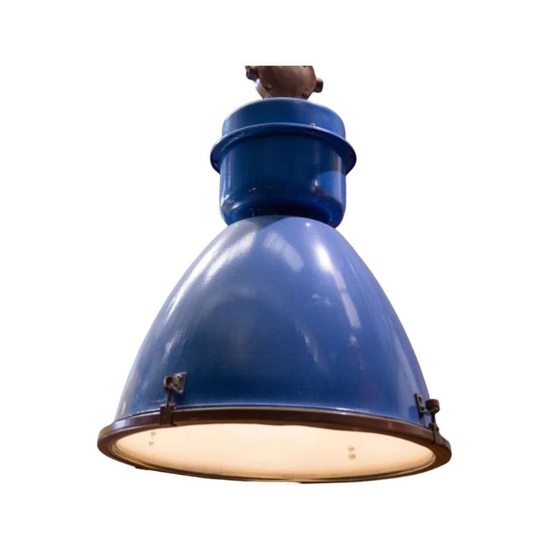 Industrial Lights Blue Vintage Foundry Pendant Lights
