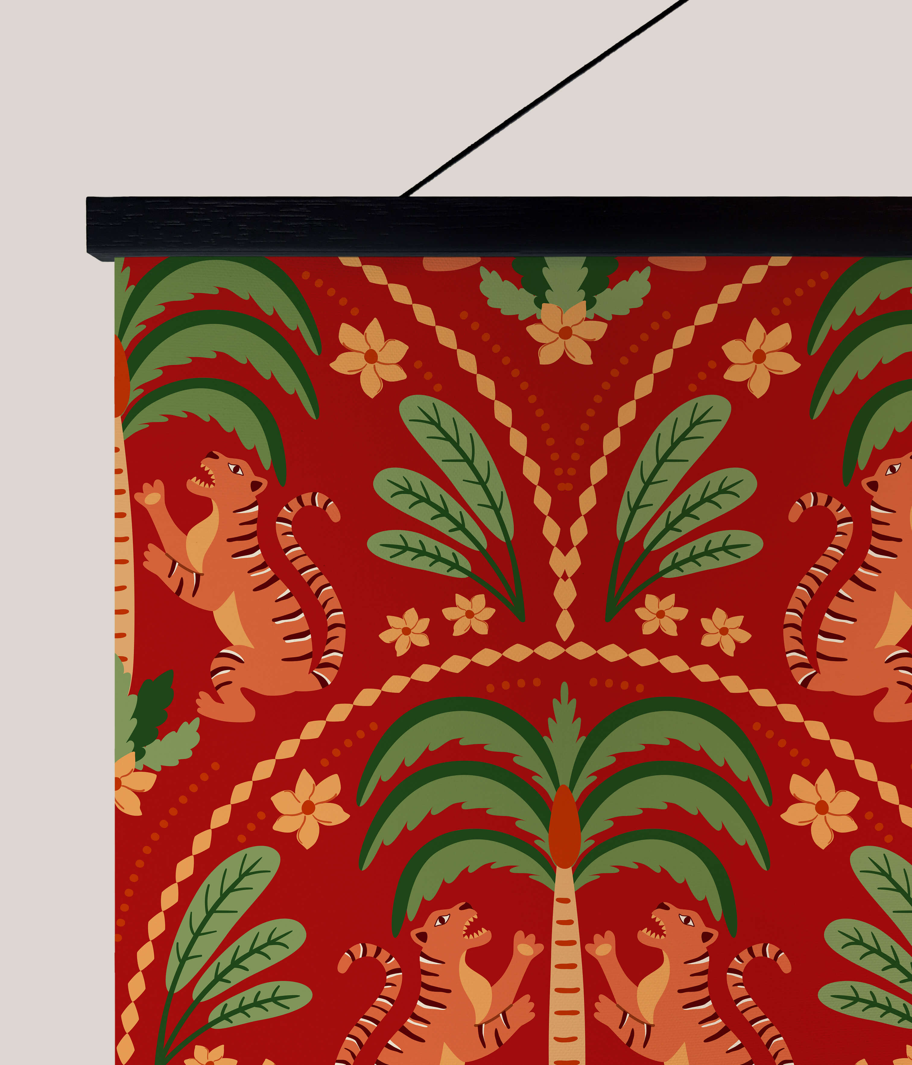 Graphic Tiger Tapestry