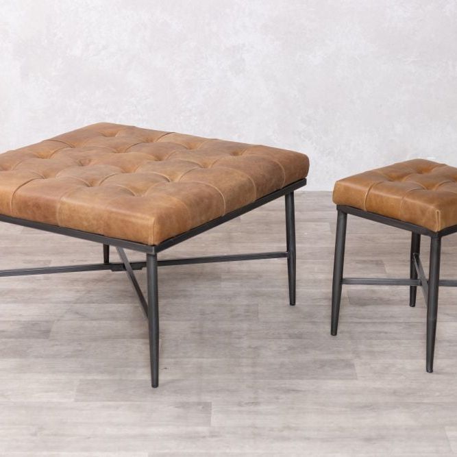 Kingsbridge Full Leather Footstool