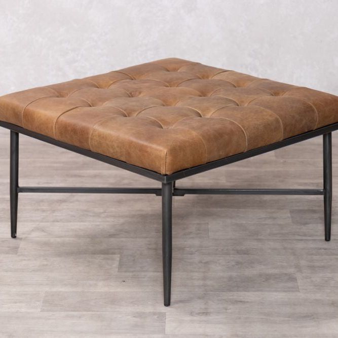Kingsbridge Full Leather Footstool