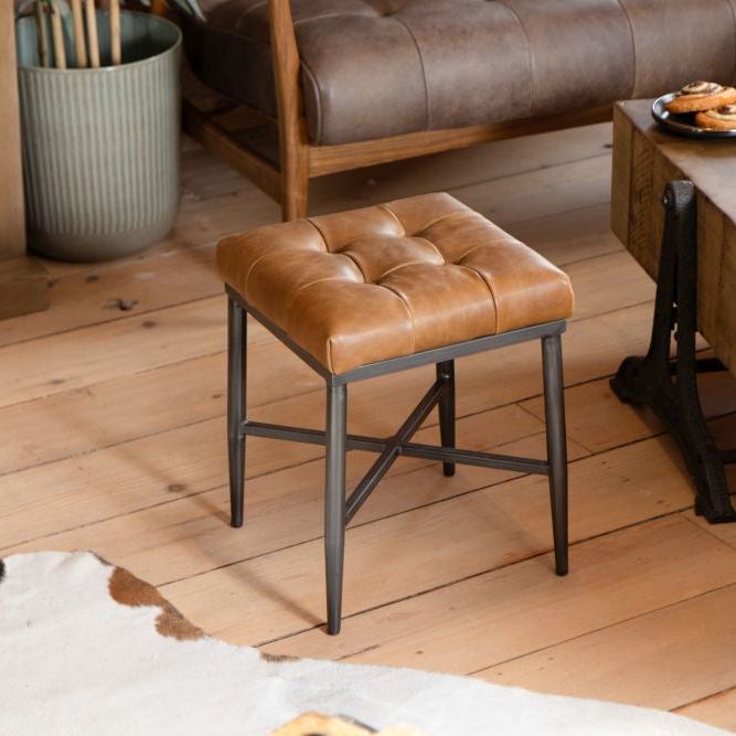 Kingsbridge Full Leather Footstool