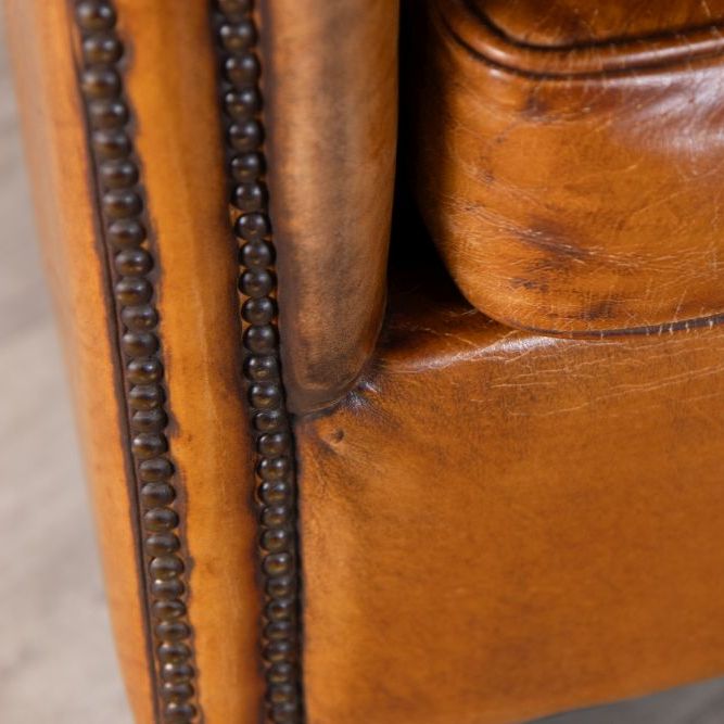 Lansdowne Vintage Style Tan Leather Armchair