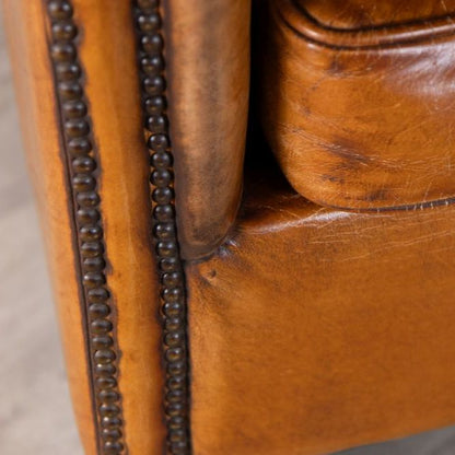 Lansdowne Vintage Style Tan Leather Armchair