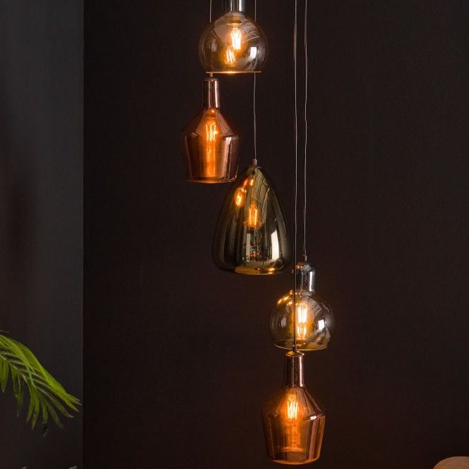 Layla Mixed Colour Hanging Pendant Light