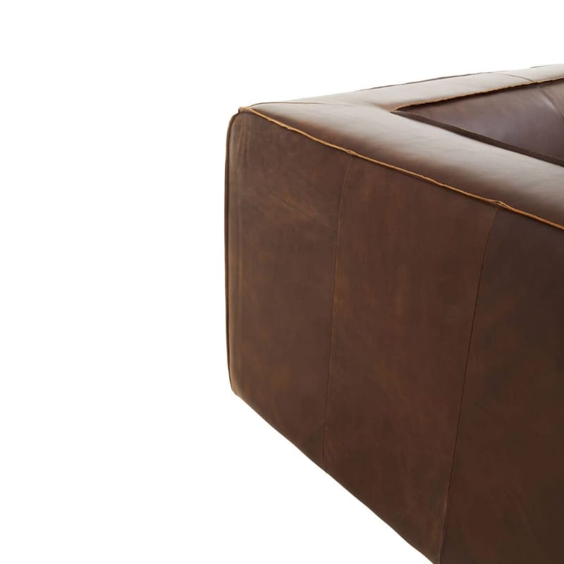 Leather Sofa King Three Seater Antique Brown Leather Sofa