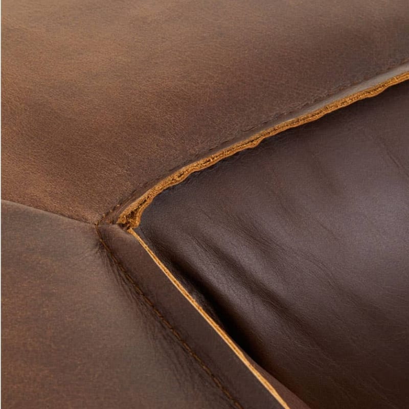 Leather Sofa King Three Seater Antique Brown Leather Sofa