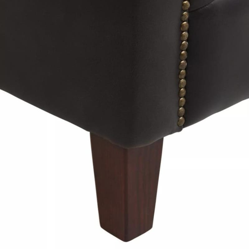 Leather Sofa King Three Seater Modern Chesterfield Black Leather Sofa