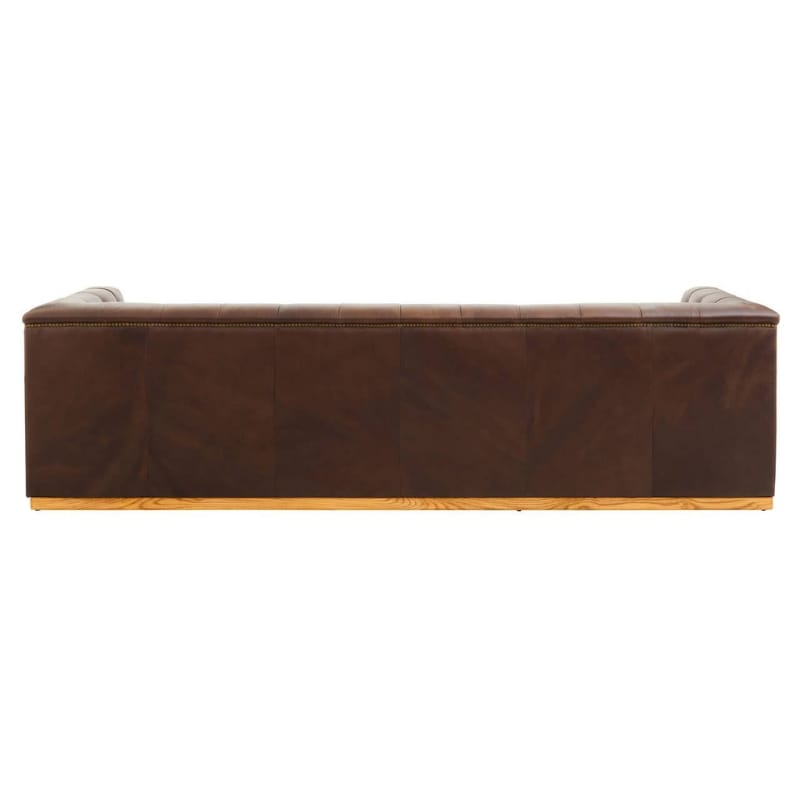 Leather Sofa King Three Seater Modern Chesterfield Dark Brown Leather Sofa