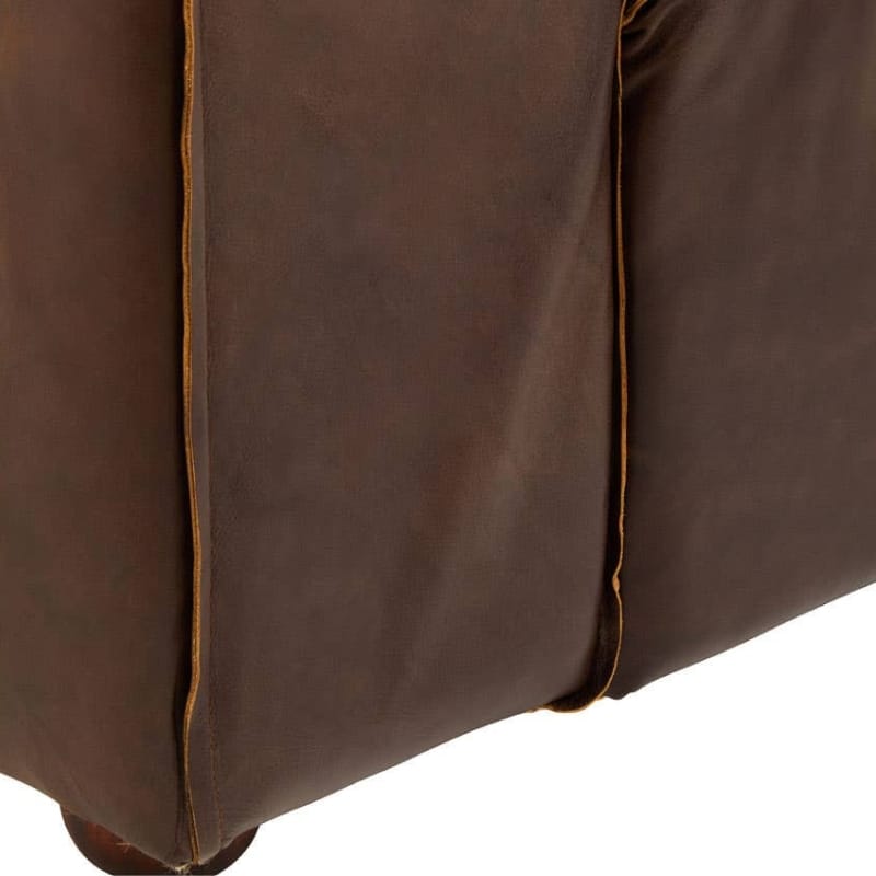 Leather Sofa King Two Seater Antique Brown Leather Sofa