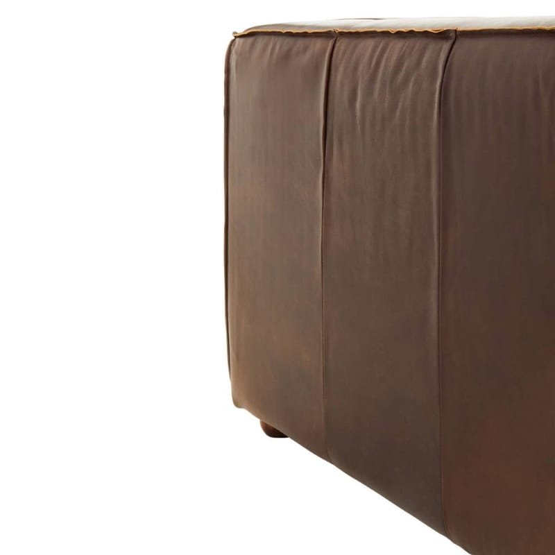 Leather Sofa King Two Seater Antique Brown Leather Sofa