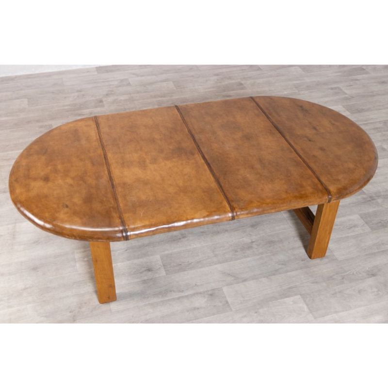 Leather Top Coffee Table