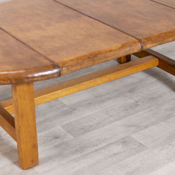Leather Top Coffee Table
