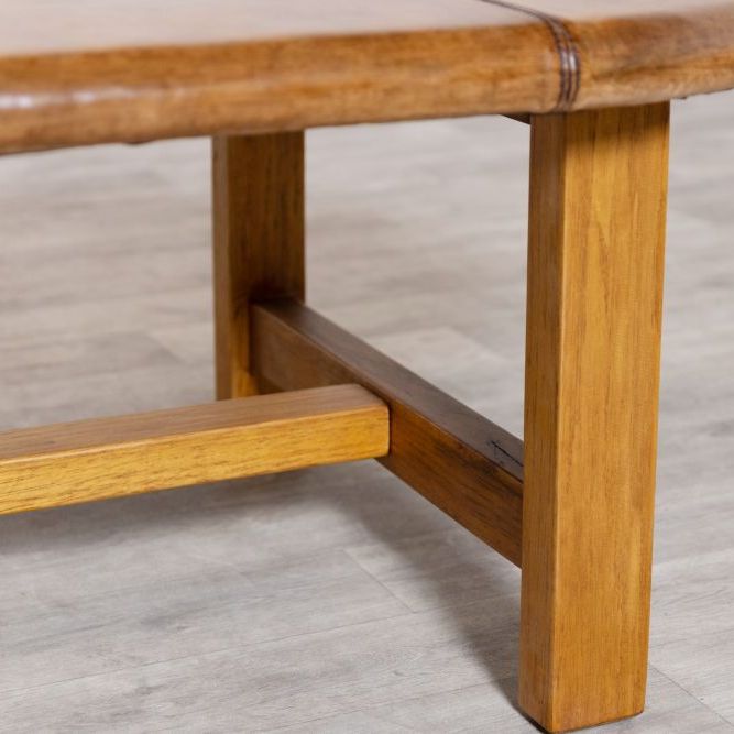 Leather Top Coffee Table