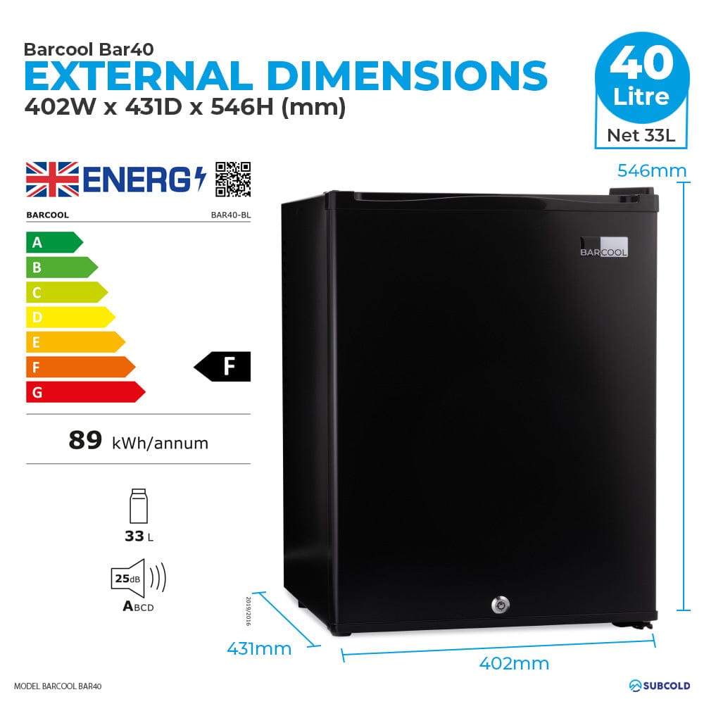 Mini Bar Barcool Bar40 LED Mini Bar Fridge