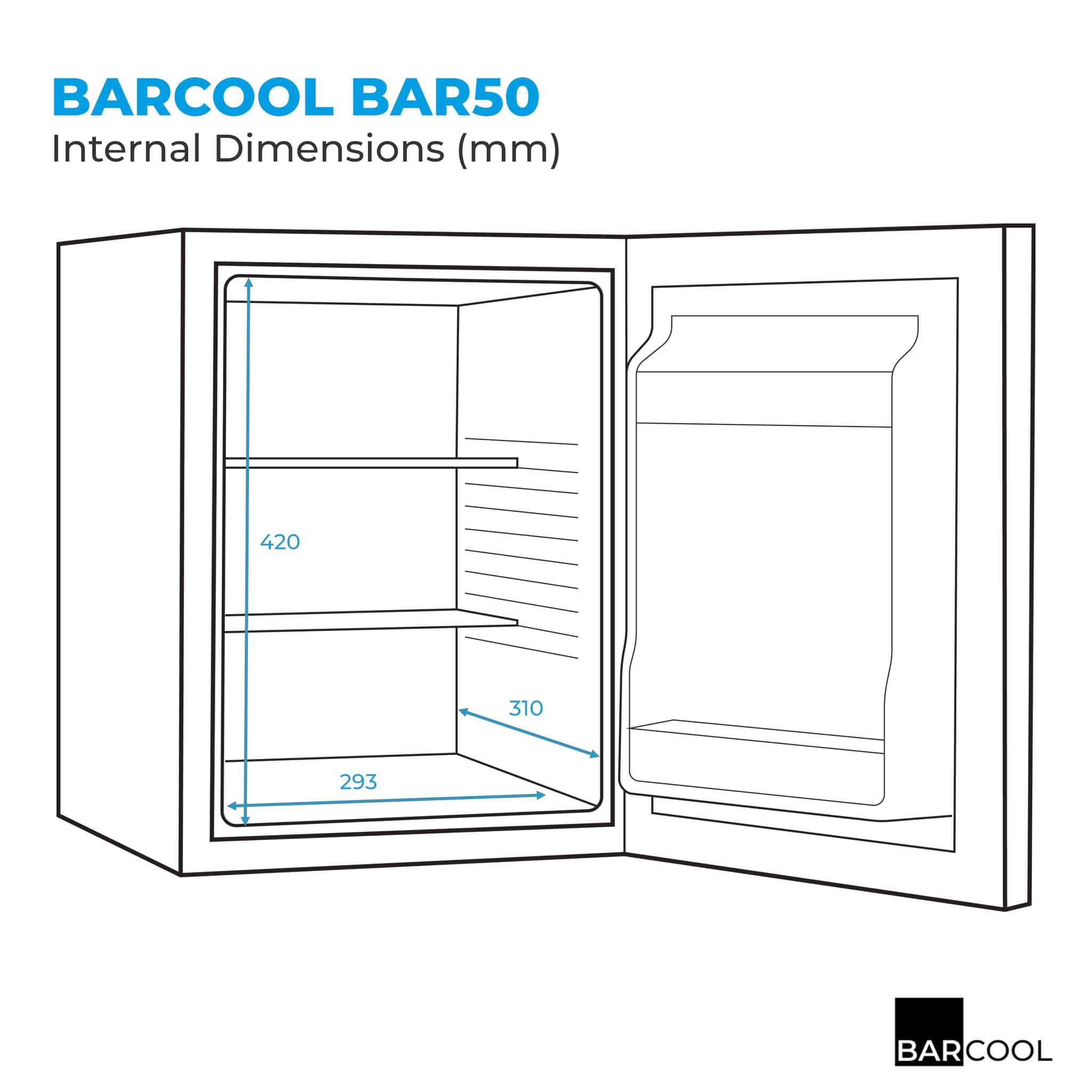 Mini Bar Barcool Bar50 LED Mini Bar Fridge