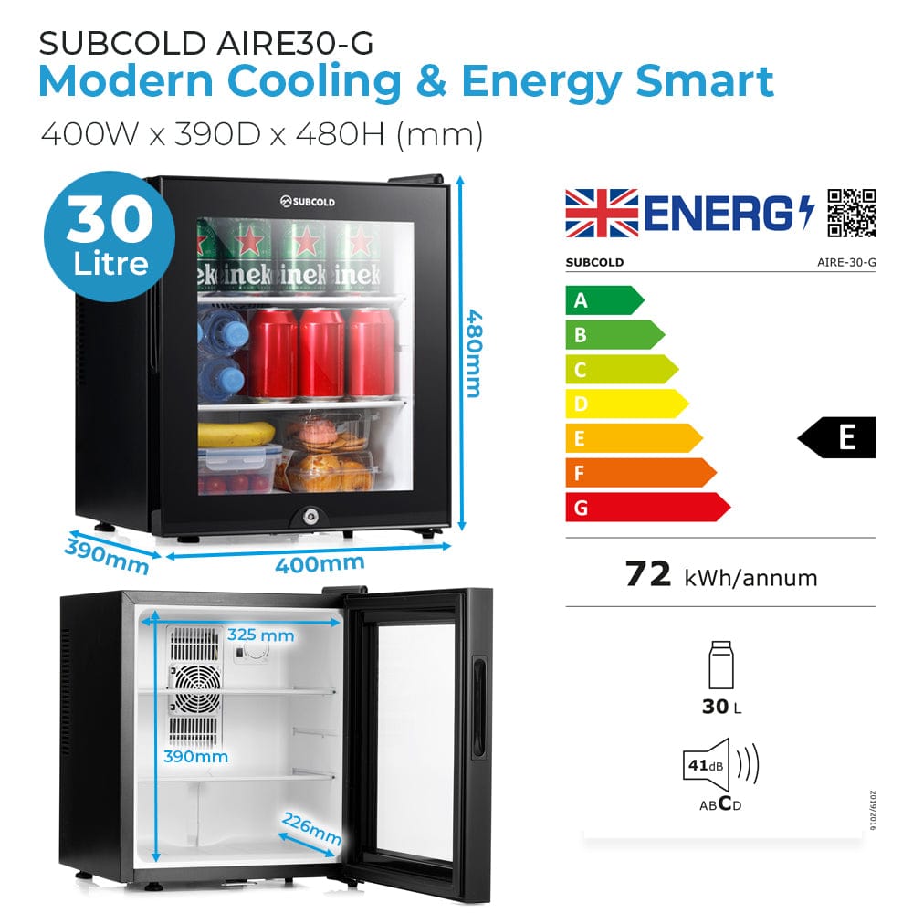 Mini Fridge Subcold Aire30-G LED Mini Fridge