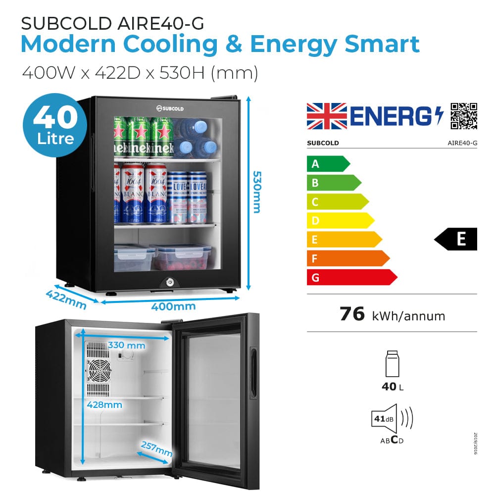 Mini Fridge Subcold Aire40-G LED Mini Fridge