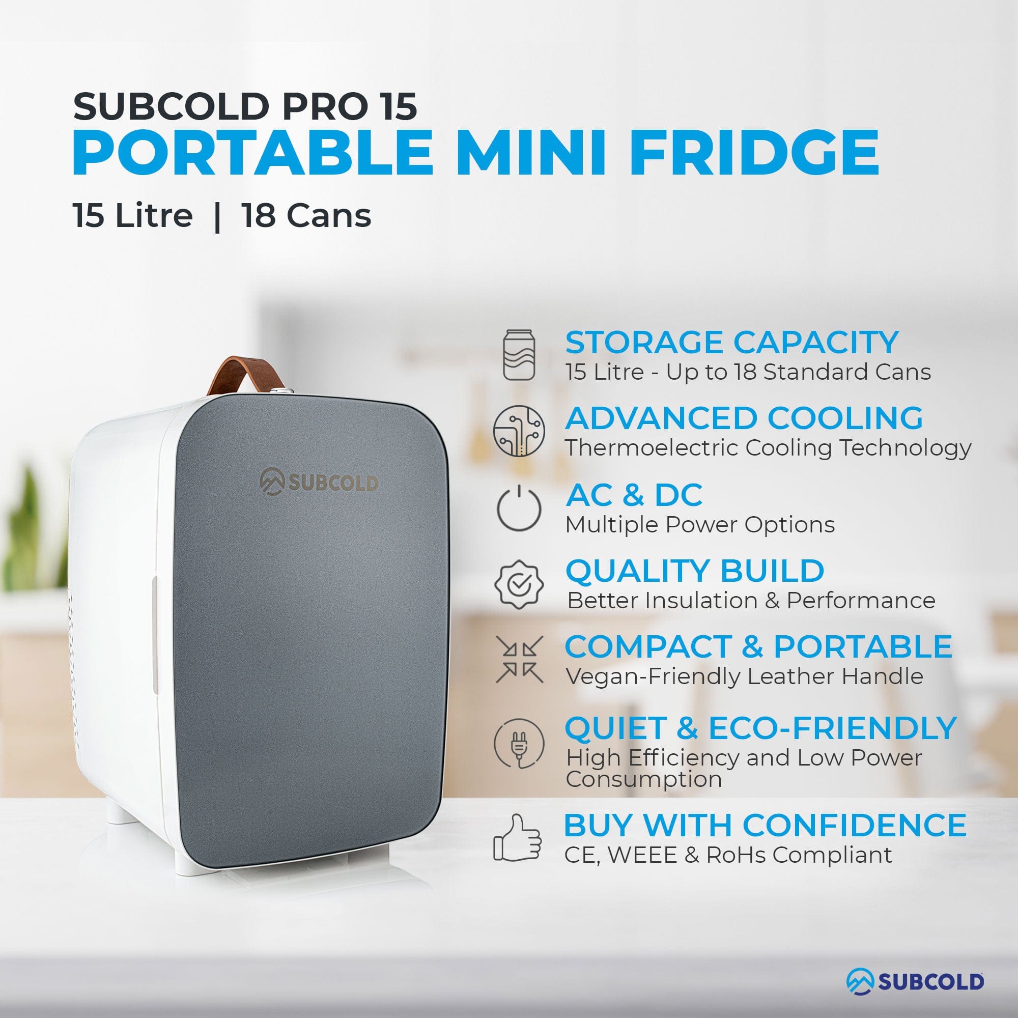 Mini Fridge Subcold Pro 15L Mini Fridge
