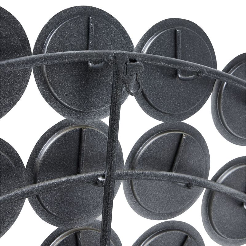 Mirror Large Round Convex Antiqued Silver Multi Mirror