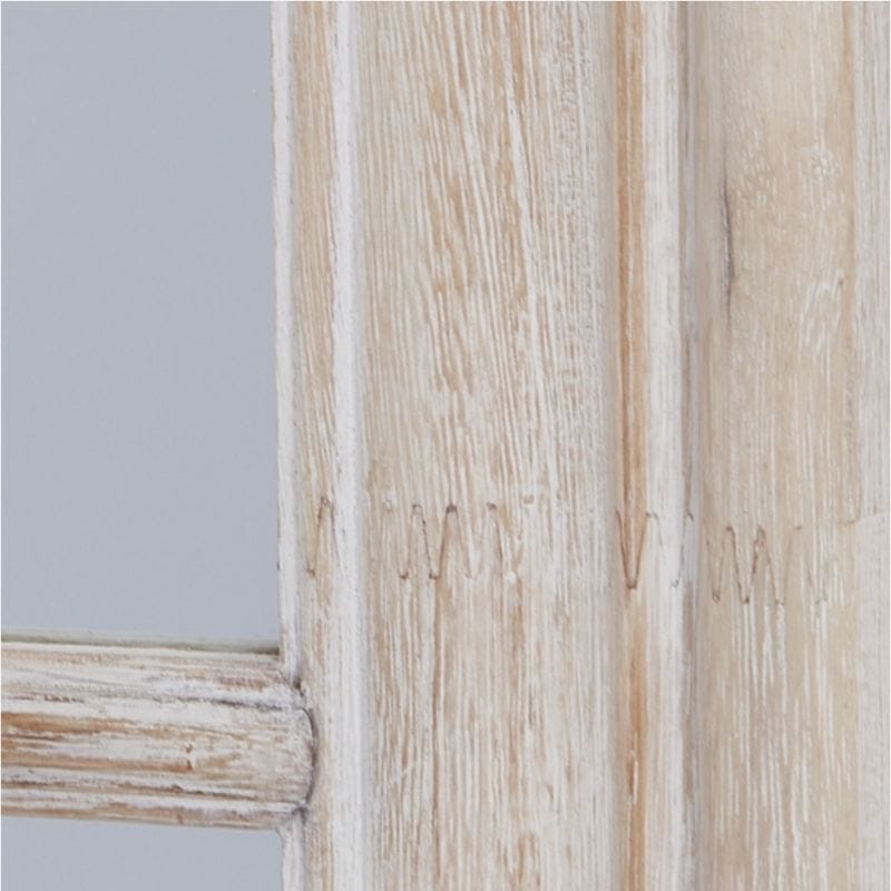 Mirror Large Washed Wood Framed Window Mirror