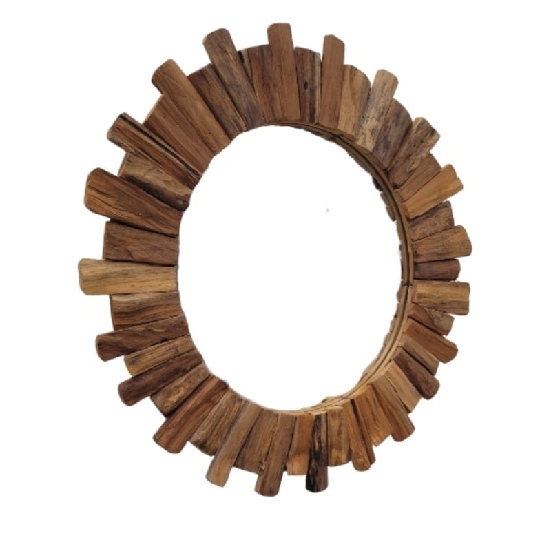 Mirror Teak Round Mirror – 80cm