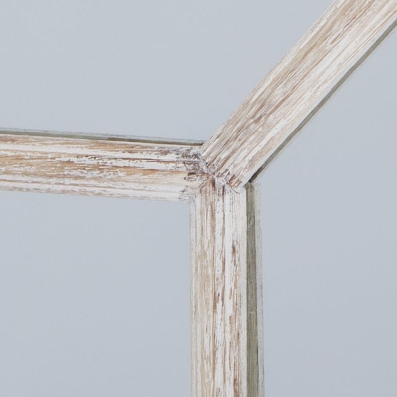 Mirror Washed Wood Framed Window Mirror