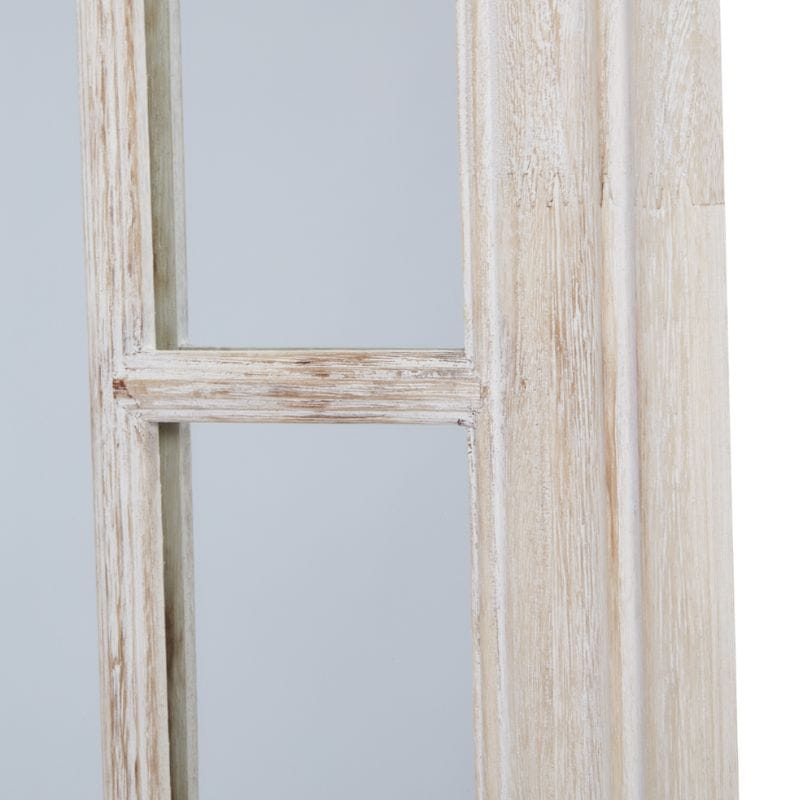 Mirror Washed Wood Framed Window Mirror
