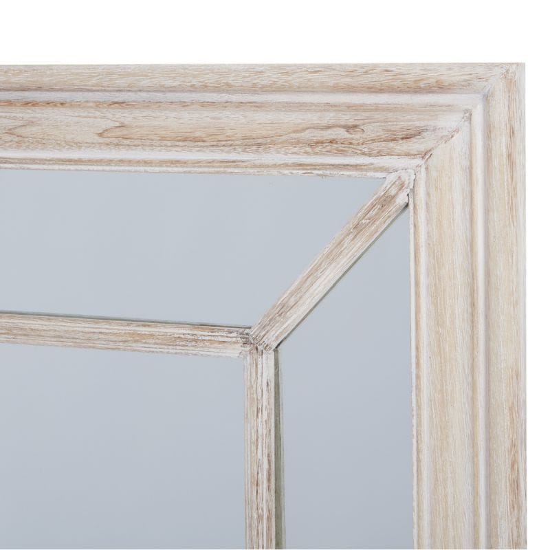 Mirror Washed Wood Framed Window Mirror