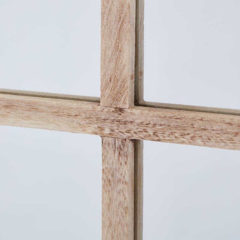 Mirror Washed Wood Large Window Mirror