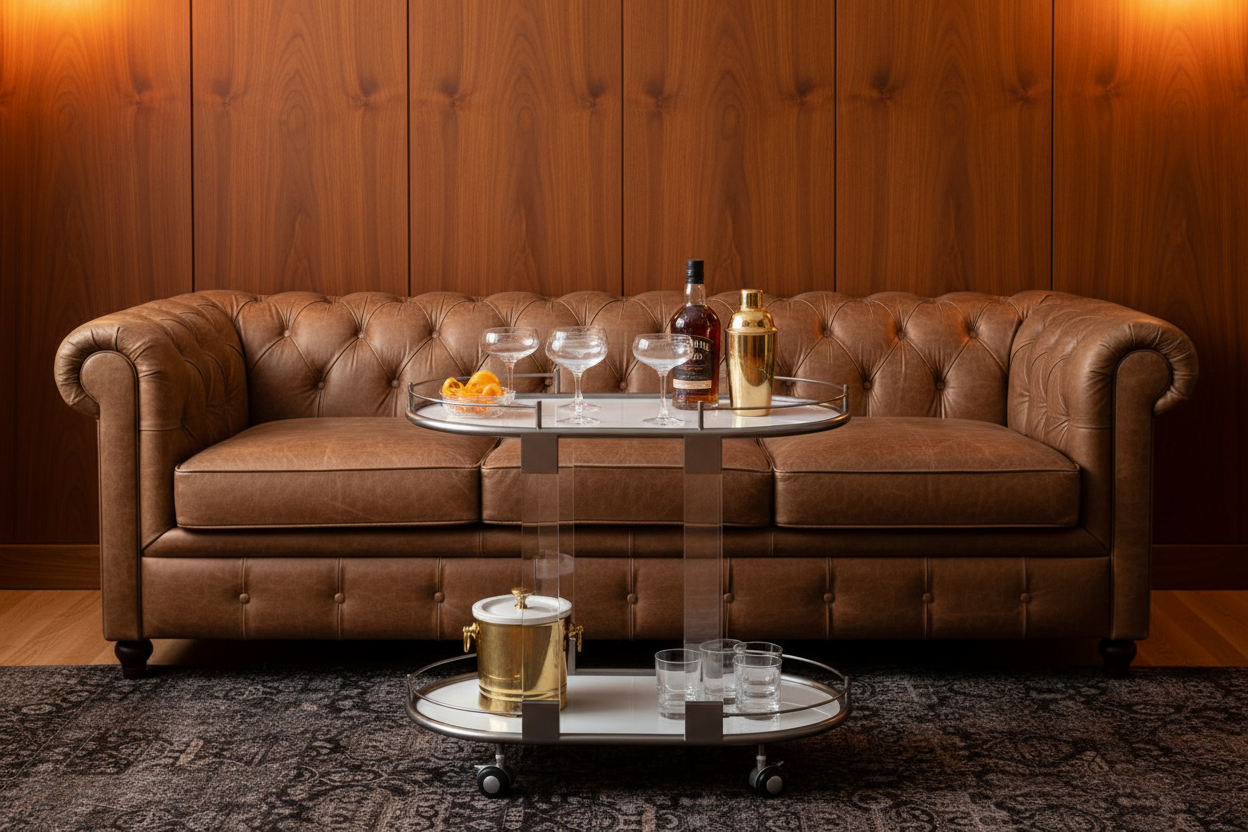 Oria Oval – Mid-Century Home Bar