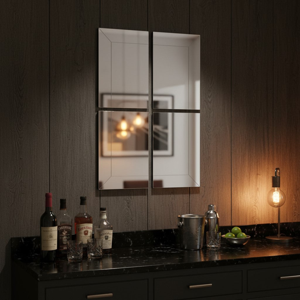 Panel Mirror 4pc Venetian Corner Panel Mirror (2xA & 2xB)